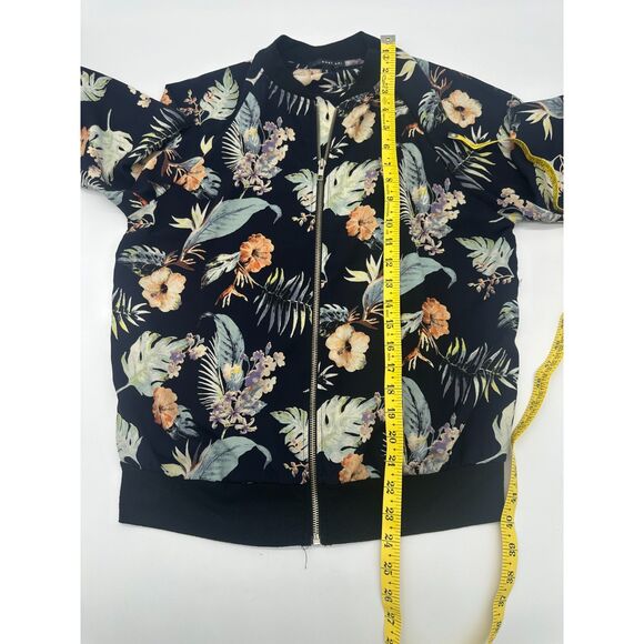 Women's Zip Up Pullover Light Jacket Floral Sz S Long Sleeves - Picture 4 of 6